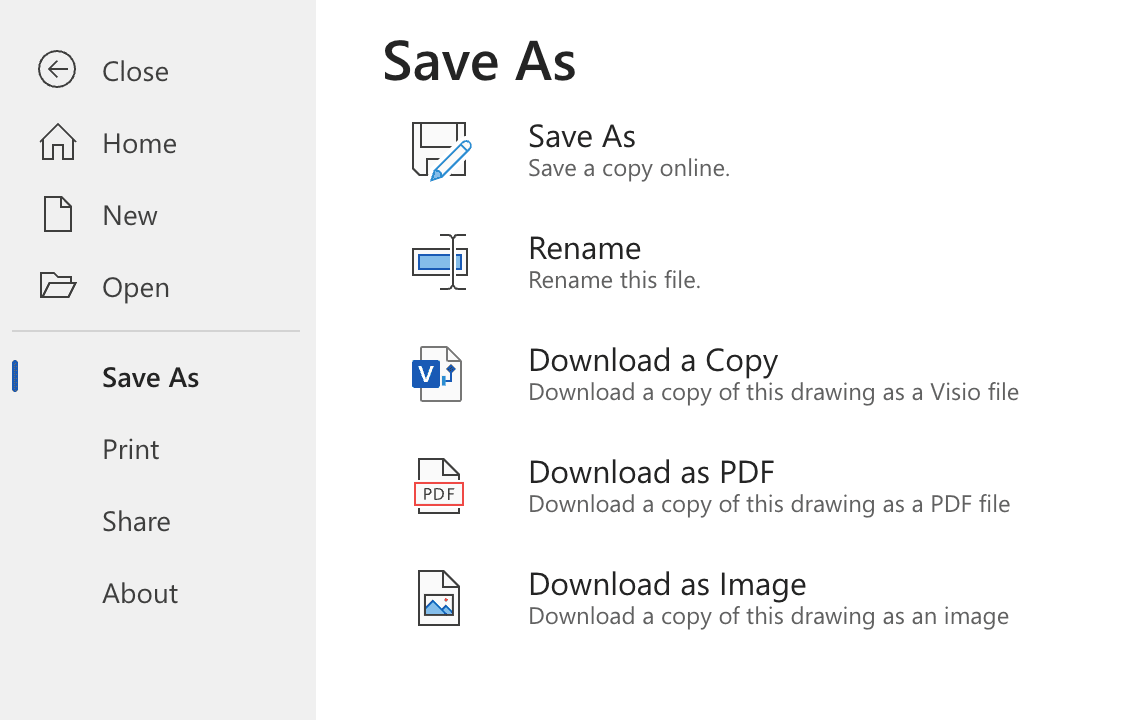 Exporting an org chart as PDF or image in Microsoft Visio